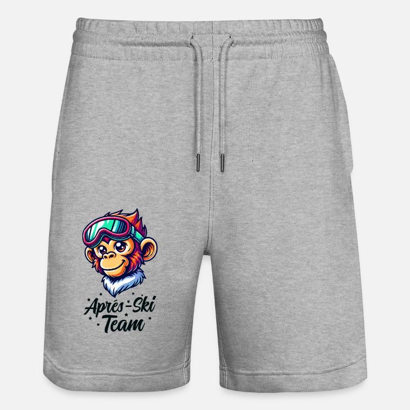 Affe Apres Ski Team - Stanley/Stella Unisex Bio Joggingshorts Trainer  - Grau meliert