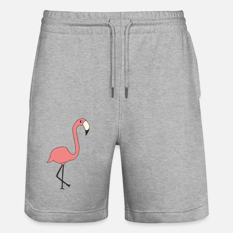 flamingo - Stanley/Stella Unisex Bio Joggingshorts Trainer  - Grau meliert