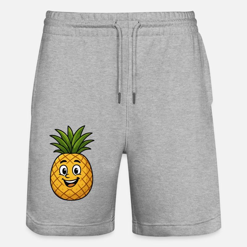Bande dessinée ananas - Short de jogging bio TRAINER Stanley/Stella unisexe - gris chiné