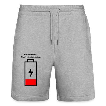 Montagsmodus Noch nicht geladen - Stanley/Stella Unisex Bio Joggingshorts Trainer  - Grau meliert - Vorne - Nik (191cm) & Marisol (170cm)