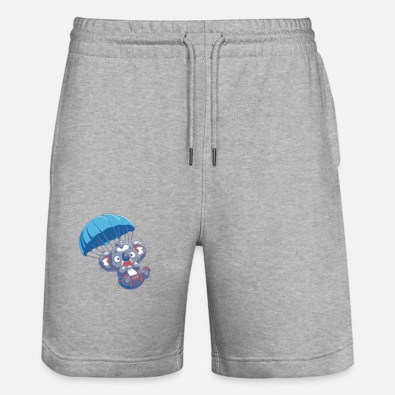Verängstigter Koala - Stanley/Stella Unisex Bio Joggingshorts Trainer  - Grau meliert