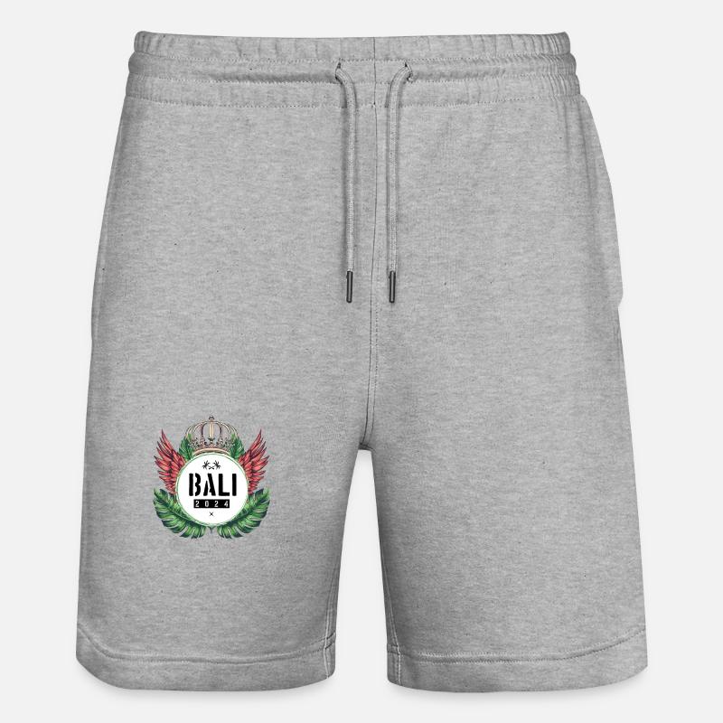 L’équipe de Bali 2024 - Short de jogging bio TRAINER Stanley/Stella unisexe - gris chiné