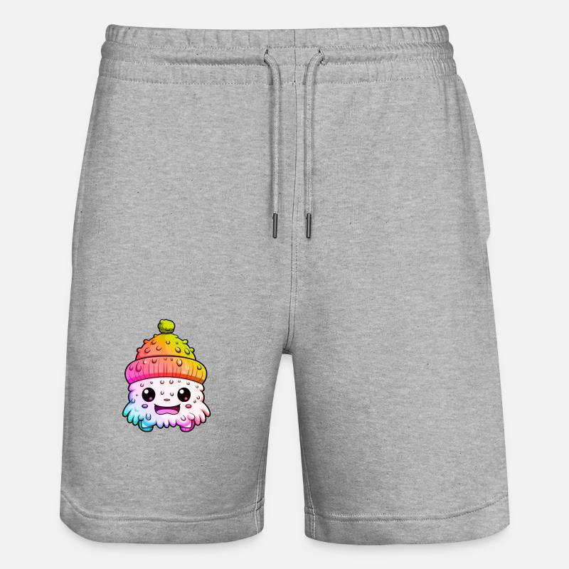 Winter Eskimo Comic Winterlich - Stanley/Stella Unisex Bio Joggingshorts Trainer - Grau meliert