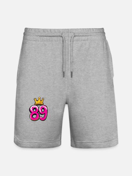89 Couronne de chiffres - Short de jogging bio TRAINER Stanley/Stella unisexe - gris chiné