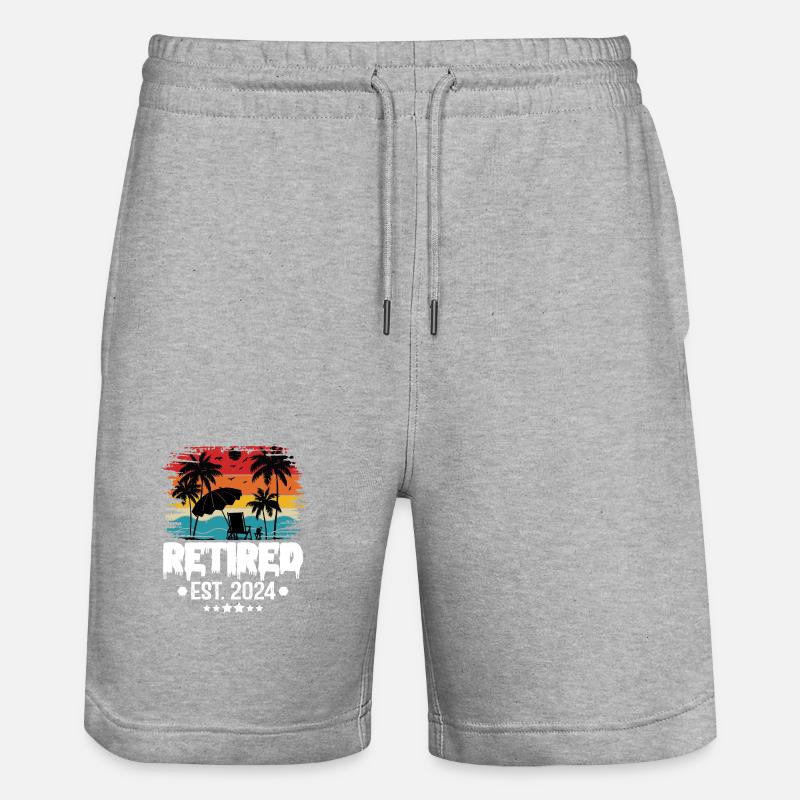 Retraité 2024 - Short de jogging bio TRAINER Stanley/Stella unisexe - gris chiné