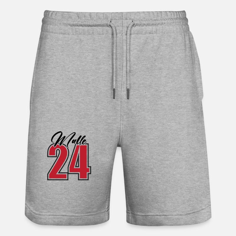 Malle 24 - Stanley/Stella Unisex Bio Joggingshorts Trainer  - Grau meliert
