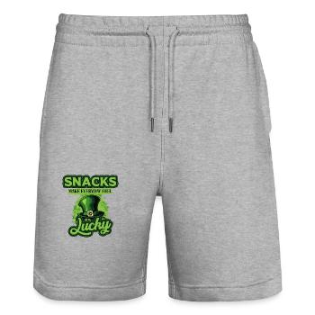 Des collations qui font que tous les jours se sentent chanceux pour la Saint-Patrick - Short de jogging bio TRAINER Stanley/Stella unisexe - gris chiné - Devant - Nik (191cm) & Marisol (170cm)