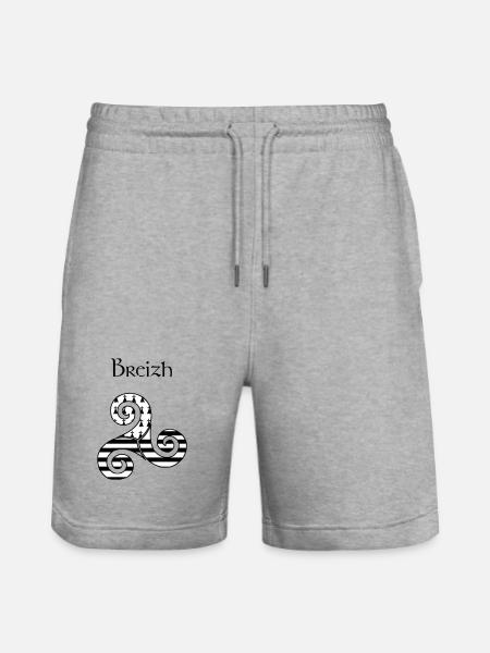 Britain - Stanley/Stella Trainer Unisex Organic Jogging Shorts - heather grey