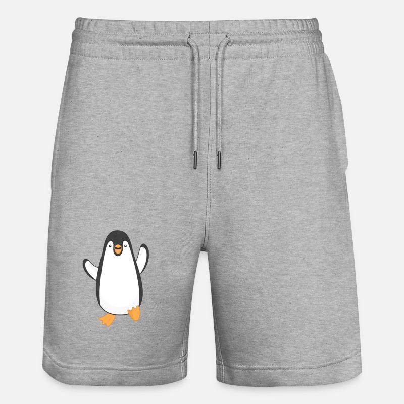 Pingouins - Short de jogging bio TRAINER Stanley/Stella unisexe - gris chiné