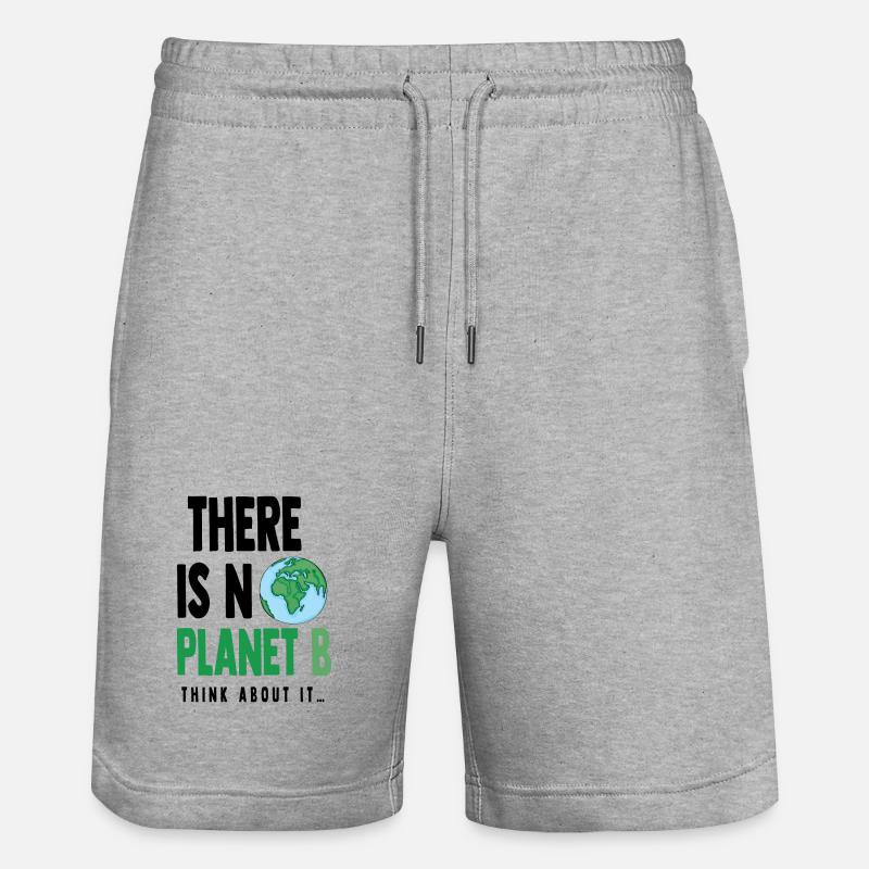 Planet B (black) - Short de jogging bio TRAINER Stanley/Stella unisexe - gris chiné