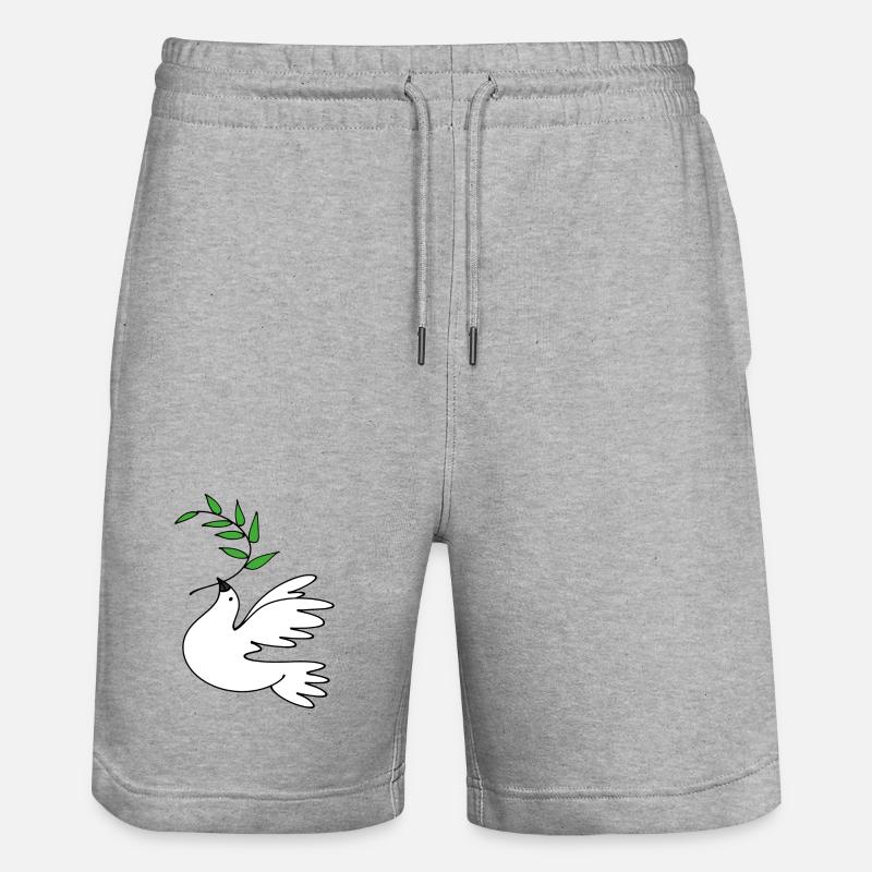 Colombe de la Paix - Short de jogging bio TRAINER Stanley/Stella unisexe - gris chiné