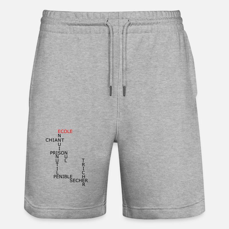 Mots fléchés - Short de jogging bio TRAINER Stanley/Stella unisexe - gris chiné