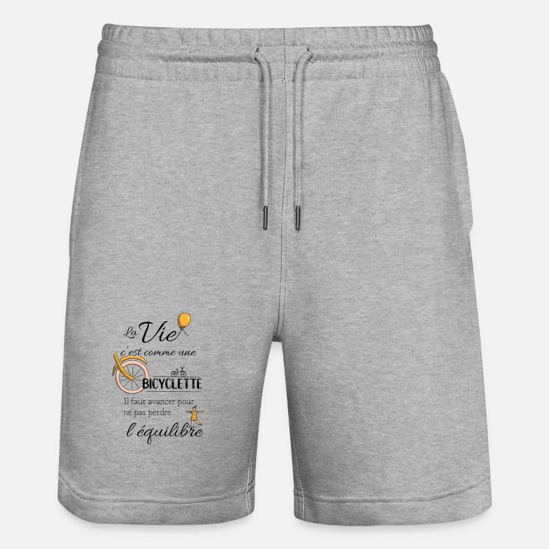 Equilibre et bicyclette - Short de jogging bio TRAINER Stanley/Stella unisexe - gris chiné