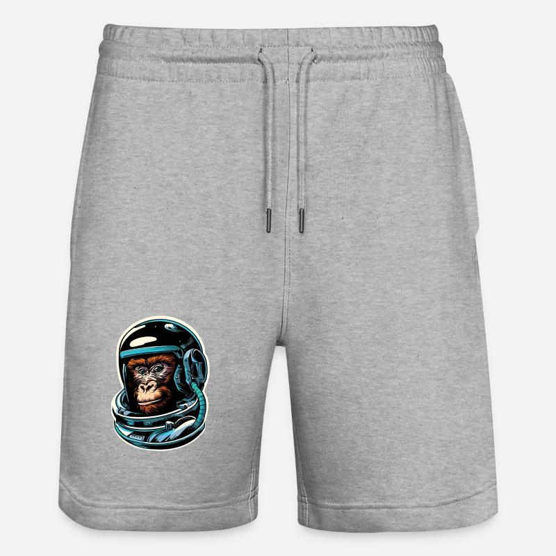 Singe de l’espace - Short de jogging bio TRAINER Stanley/Stella unisexe - gris chiné