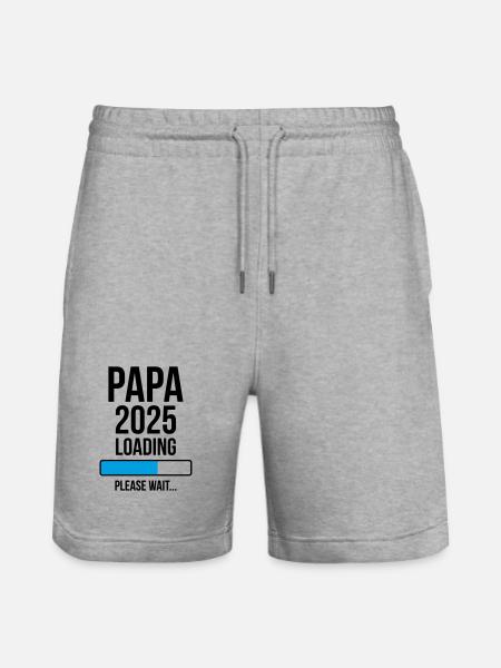 Papa 2025 Loading Please wait... - Stanley/Stella Trainer Unisex Organic Jogging Shorts - heather grey