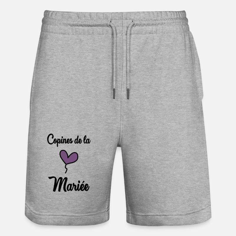 COPINES DE LA MARIEE - Short de jogging bio TRAINER Stanley/Stella unisexe - gris chiné