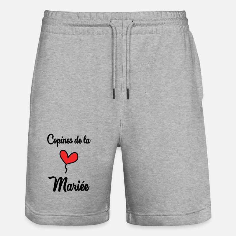 COPINES DE LA MARIEE - Short de jogging bio TRAINER Stanley/Stella unisexe - gris chiné