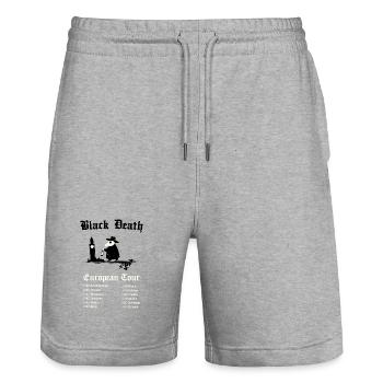 Black Death European Tour - Stanley/Stella Unisex Bio Joggingshorts Trainer  - Grau meliert - Vorne - Nik (191cm) & Marisol (170cm)