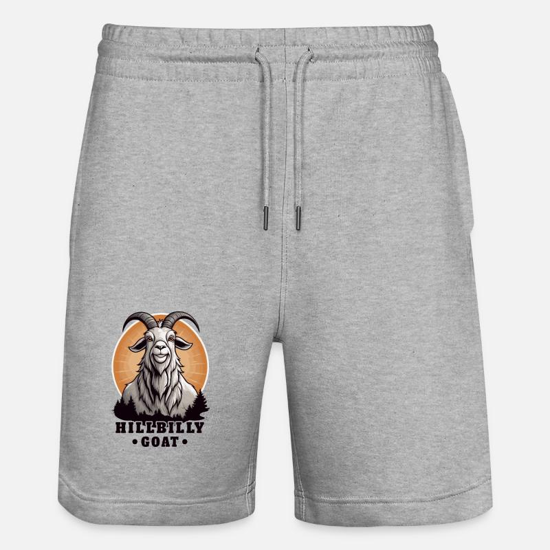 Chèvre Hillbilly billy - Short de jogging bio TRAINER Stanley/Stella unisexe - gris chiné
