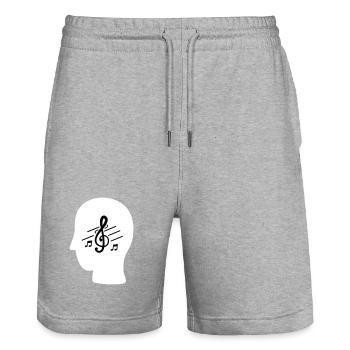 MUSIC IN MY MIND - Stanley/Stella Unisex Bio Joggingshorts Trainer  - Grau meliert - Vorne - Nik (191cm) & Marisol (170cm)