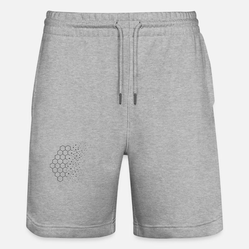 Entropy Drift – Physics Design - Stanley/Stella Trainer Unisex Organic Jogging Shorts - heather grey