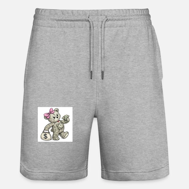 8d2916a348f8bb9dbc2e95bc656aa867 - Stanley/Stella Unisex Bio Joggingshorts Trainer  - Grau meliert