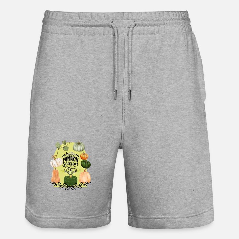 Bonjour la saison des citrouilles - Short de jogging bio TRAINER Stanley/Stella unisexe - gris chiné