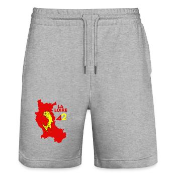 The Loire 42 - Stanley/Stella Trainer Unisex Organic Jogging Shorts - heather grey - Front - Nik (191cm) & Marisol (170cm)