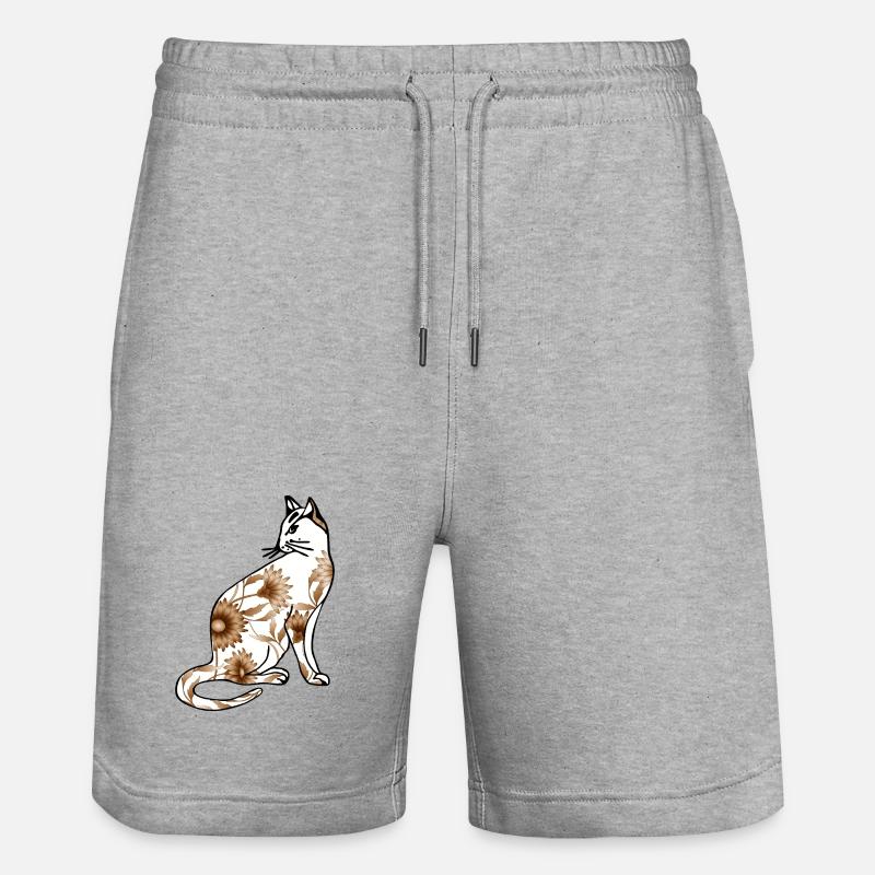chat - Short de jogging bio TRAINER Stanley/Stella unisexe - gris chiné