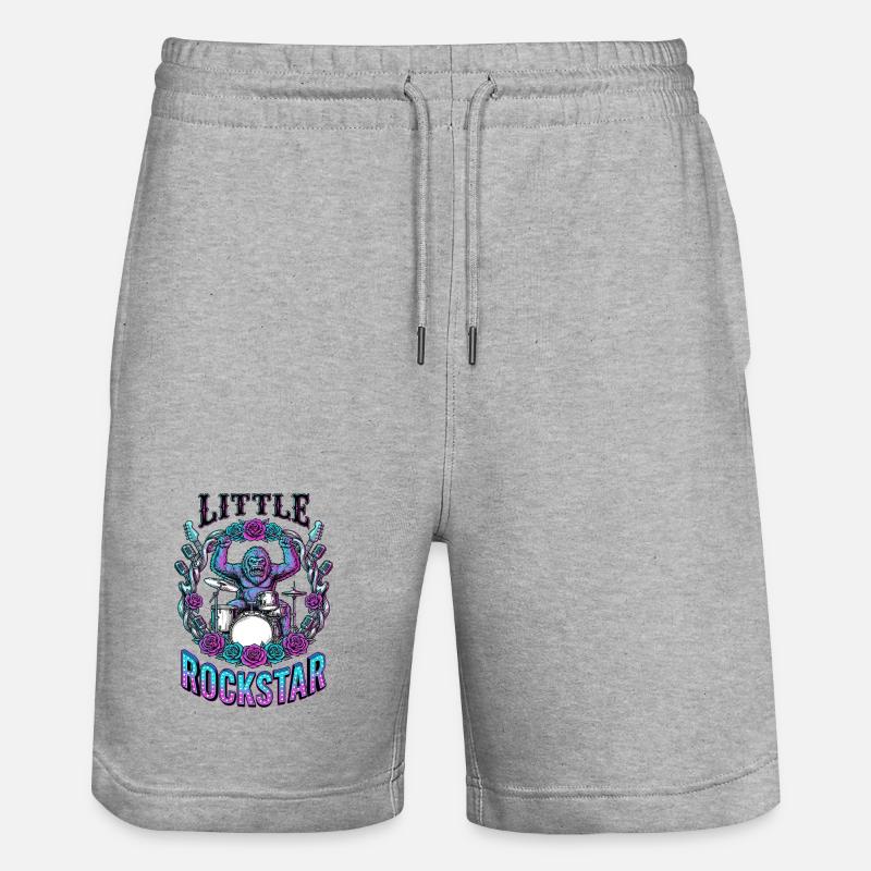Petit Musicien de Rock Gorille - Short de jogging bio TRAINER Stanley/Stella unisexe - gris chiné
