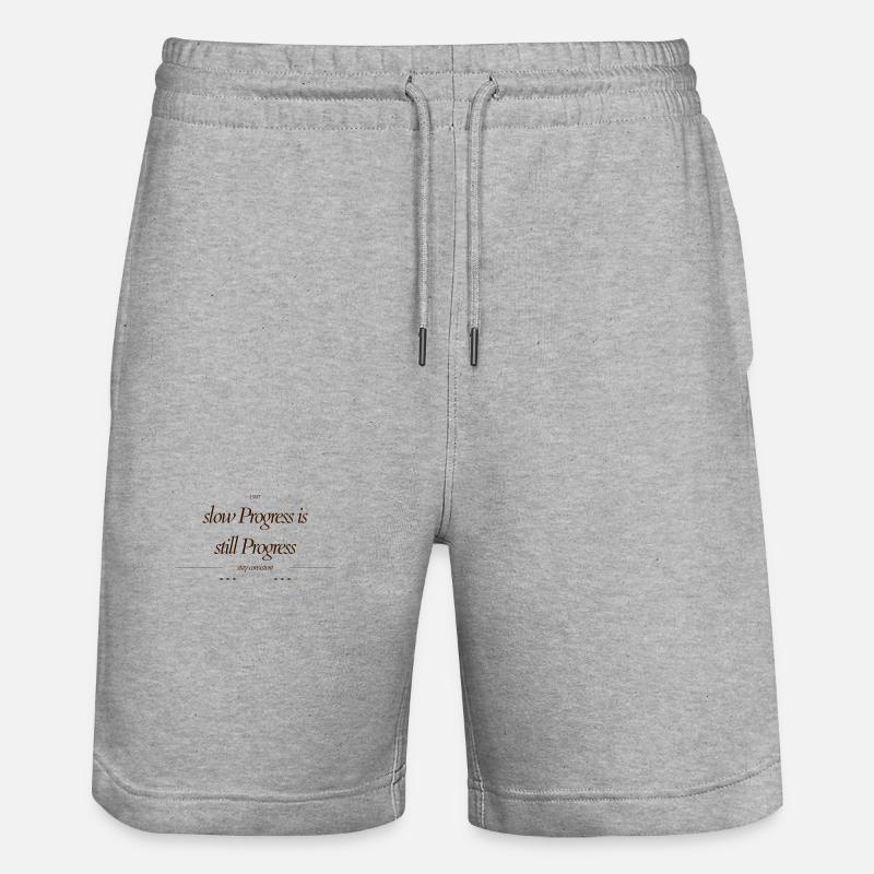 slow_Progress_is_still_Progress_ - Stanley/Stella Unisex Bio Joggingshorts Trainer  - Grau meliert