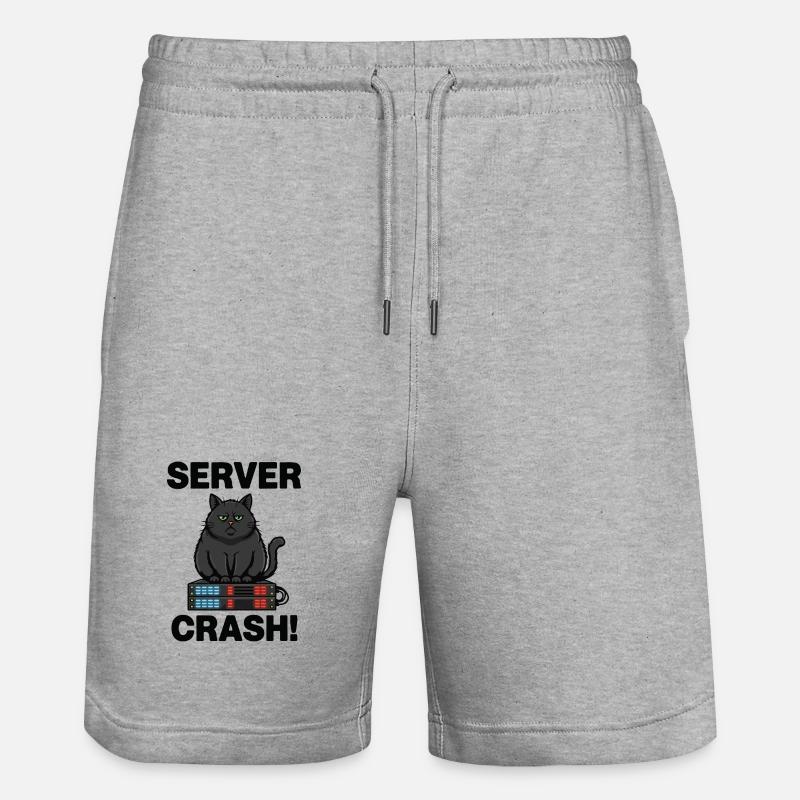 Server Crash Chat Computer Humor - Stanley/Stella Trainer Unisex Organic Jogging Shorts - heather grey