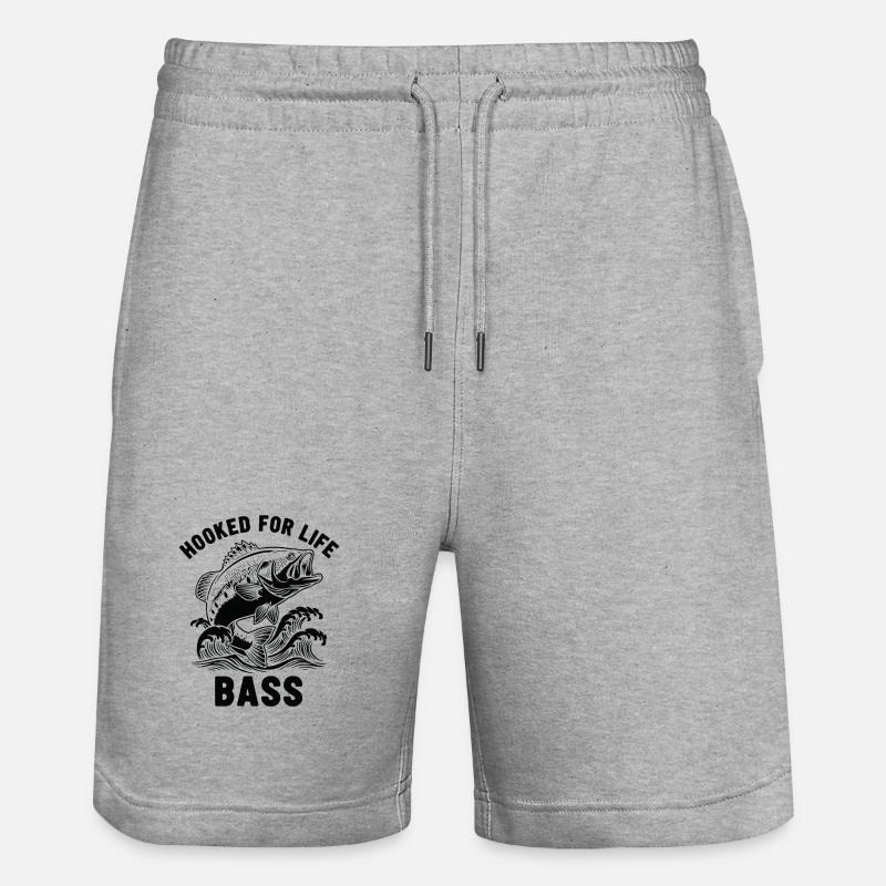 Pêche du bar rivière - Short de jogging bio TRAINER Stanley/Stella unisexe - gris chiné
