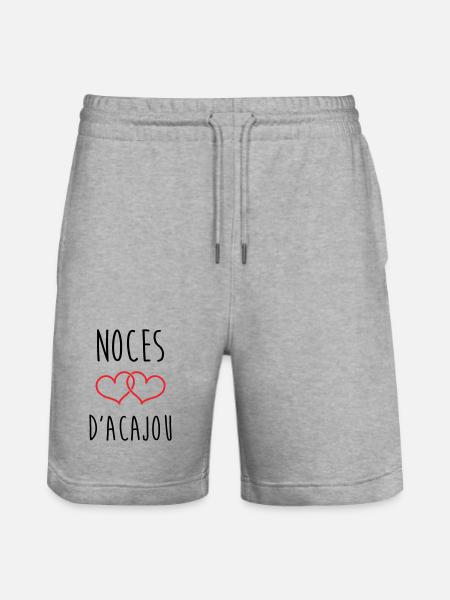 Mahogany Wedding 27 Years - Stanley/Stella Trainer Unisex Organic Jogging Shorts - heather grey