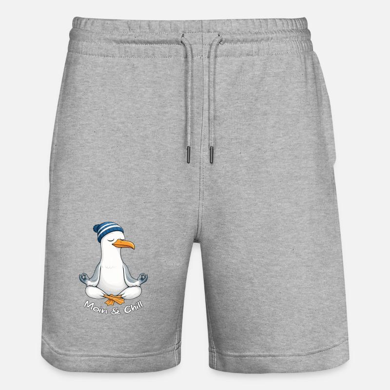 Moin & Chill par MEERchandise - Short de jogging bio TRAINER Stanley/Stella unisexe - gris chiné