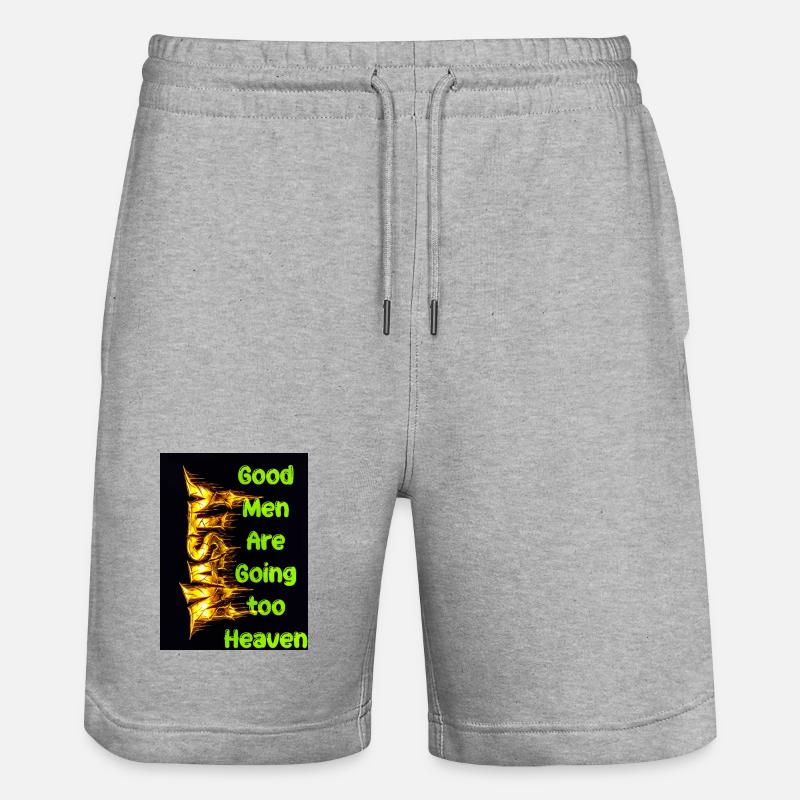 Les hommes bien vont au paradis - Short de jogging bio TRAINER Stanley/Stella unisexe - gris chiné
