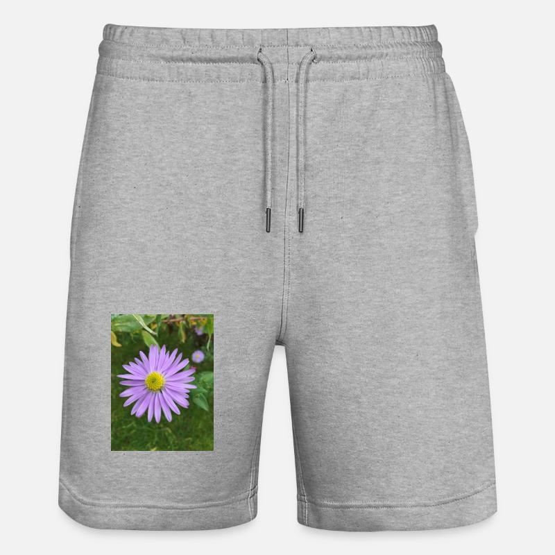fleur pourpre - Short de jogging bio TRAINER Stanley/Stella unisexe - gris chiné