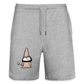 Cosmo Chapeau Cone - Short de jogging bio TRAINER Stanley/Stella unisexe - gris chiné - Devant - Nik (191cm) & Marisol (170cm)