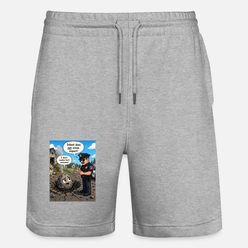 L’intention n’annule pas l’effet - Short de jogging bio TRAINER Stanley/Stella unisexe - gris chiné