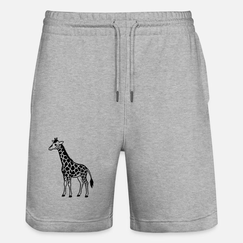 Girafes - Short de jogging bio TRAINER Stanley/Stella unisexe - gris chiné