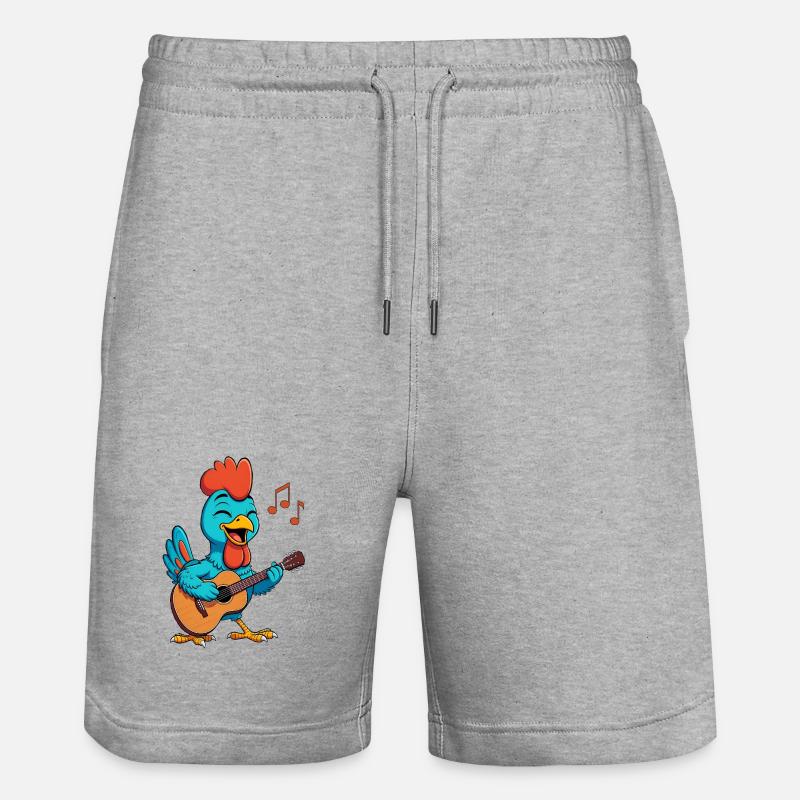 Poulet jouant de la guitare - Short de jogging bio TRAINER Stanley/Stella unisexe - gris chiné