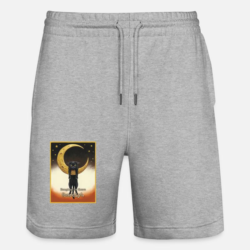 Chat à peine suspendu - Short de jogging bio TRAINER Stanley/Stella unisexe - gris chiné