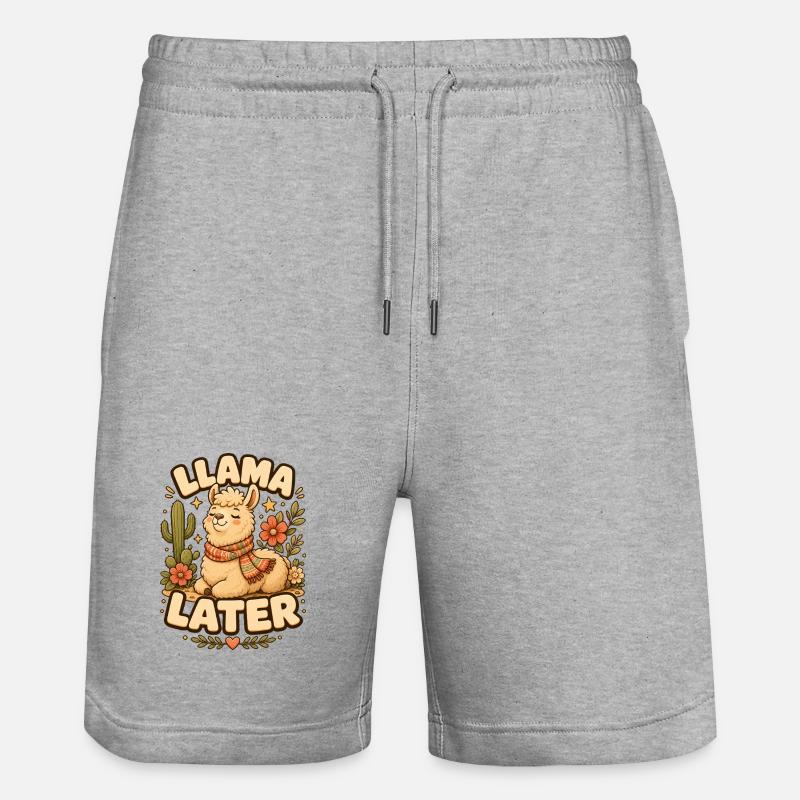 Lama Plus tard Lama - Short de jogging bio TRAINER Stanley/Stella unisexe - gris chiné