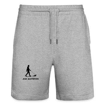 .exe ausführen ADMIN - Stanley/Stella Unisex Bio Joggingshorts Trainer  - Grau meliert - Vorne - Nik (191cm) & Marisol (170cm)