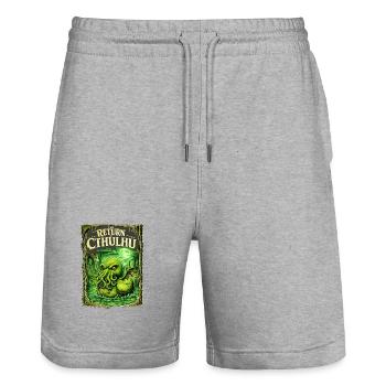 Le retour de Cthulhu - Short de jogging bio TRAINER Stanley/Stella unisexe - gris chiné - Devant - Nik (191cm) & Marisol (170cm)