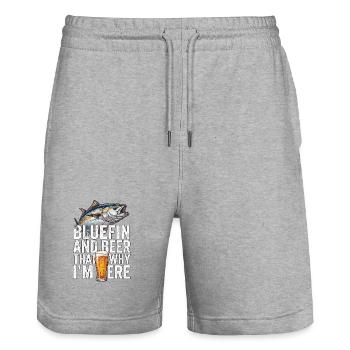 Bluefin Beer Fishing - Stanley/Stella Unisex Bio Joggingshorts Trainer  - Grau meliert - Vorne - Nik (191cm) & Marisol (170cm)