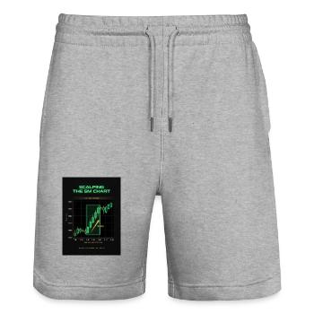 Graphique de scalping Neon 5M - Short de jogging bio TRAINER Stanley/Stella unisexe - gris chiné - Devant - Nik (191cm) & Marisol (170cm)