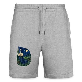 PORCH LIGHTS OFF - Stanley/Stella Unisex Bio Joggingshorts Trainer  - Grau meliert - Vorne - Nik (191cm) & Marisol (170cm)