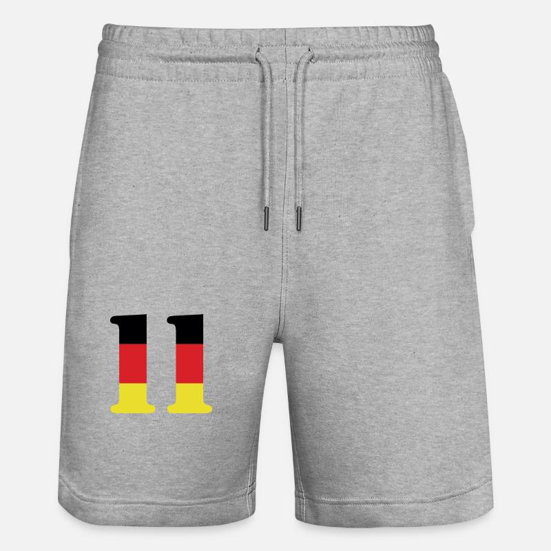 11 Numéro Jersey Allemagne - Short de jogging bio TRAINER Stanley/Stella unisexe - gris chiné