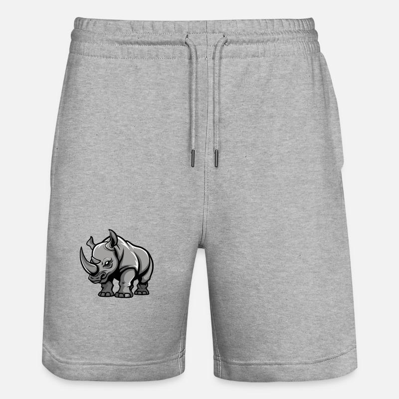 Nashorn Comic - Stanley/Stella Unisex Bio Joggingshorts Trainer - Grau meliert